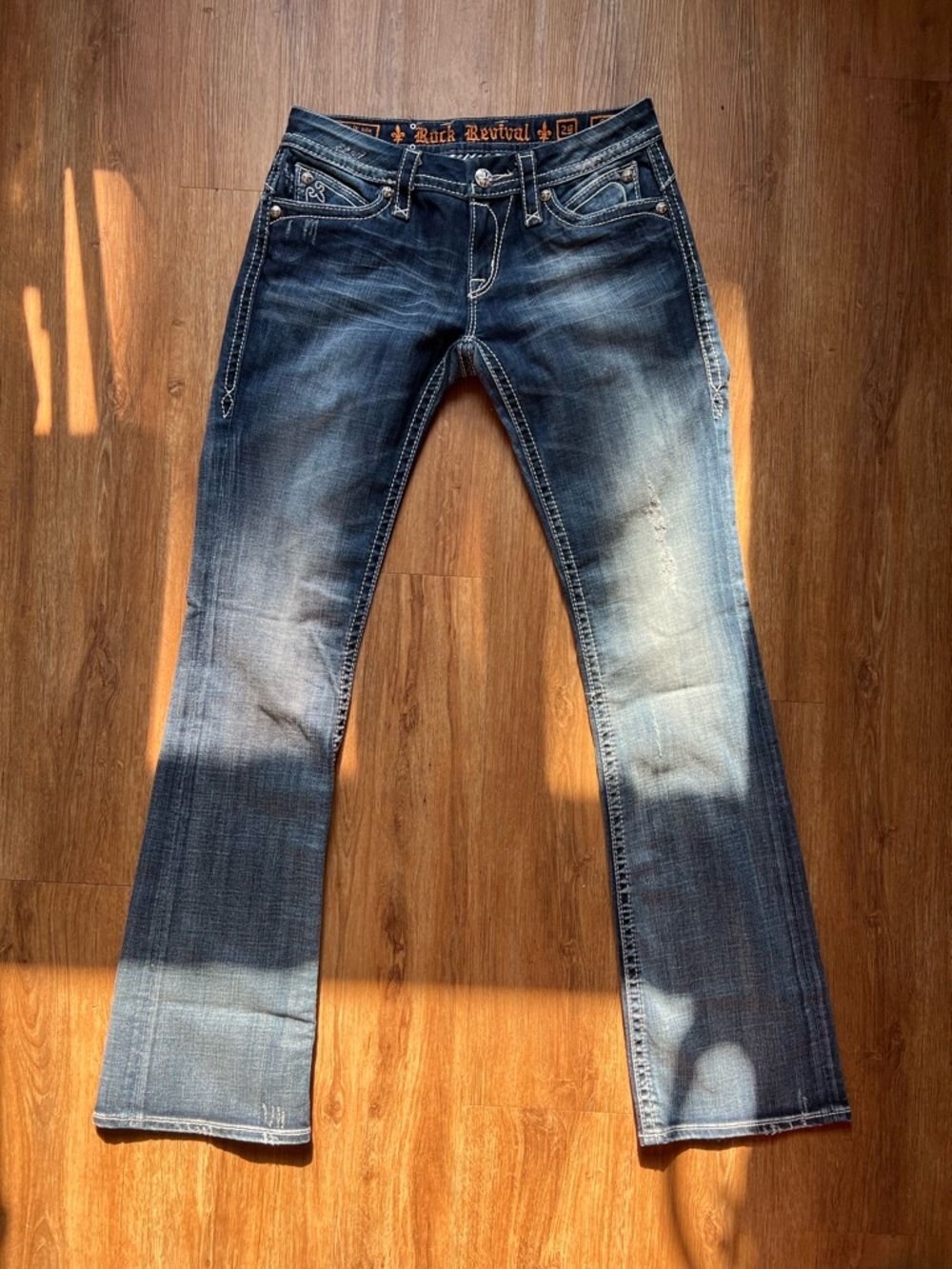 Rock Revival Women's Faded Blue Bootcut Jeans